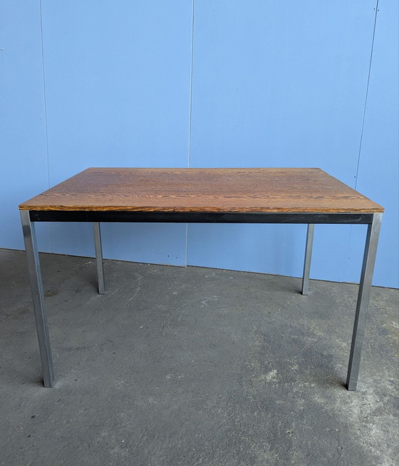 Minimalistischer TE52 Schreibtisch/Esstisch Martin Visser Spectrum – Rostfreier Stahl, Metall (photo 15 of 15)