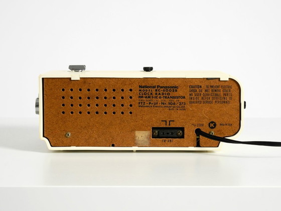 Image 1 of Original 1970s National Panasonic flip-number radio alarm clock model RC-6003B near to mint condition