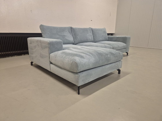 Image 1 of 30% SHOWROOM OUTLET - Corner Sofa Shadow - Aqua - Ribcord - Design