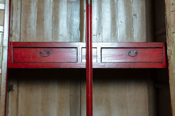 Image 1 of Grande armoire rouge d'ambassade chinoise > 100 ans d'âge