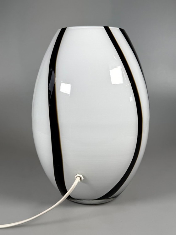 Vintage 1970s/80s glass table lamp by Volux, Italy – Plastic (photo 6 of 15)