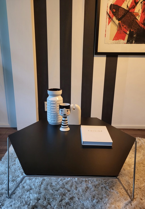 Harvink Hexagon coffee table chrome/black.