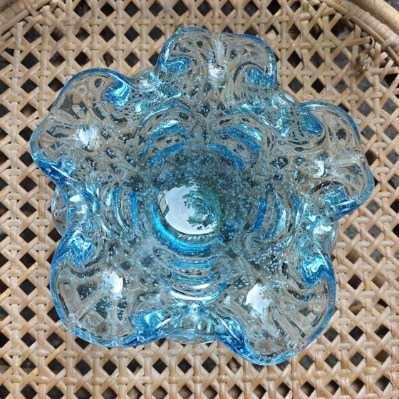 Image 1 of Aquablauwe Bullicante Murano schaal