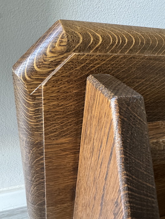 Image 1 of Appendiabiti vintage in legno massello di metà secolo, 97 cm / 5 grucce