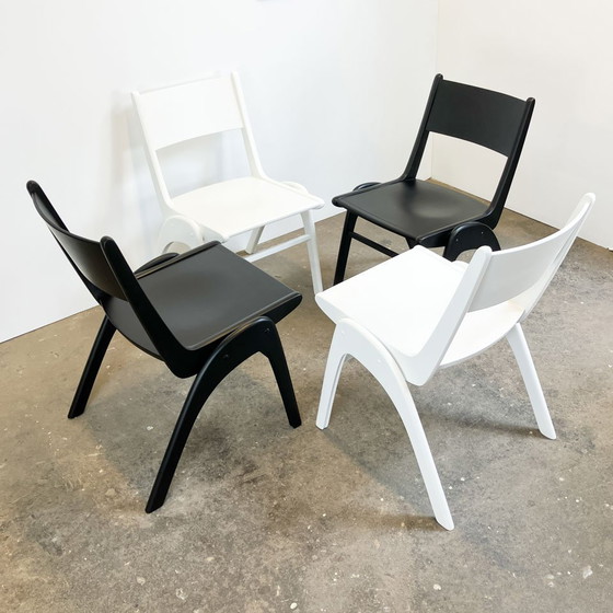 Image 1 of Sillas apilables de Casala, haya, años 50