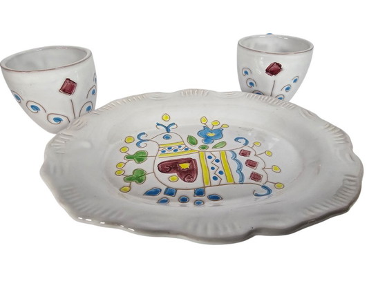 Image 1 of Sardegna Ceramiche - decor 'Pavoncella' - keramiek - Italiaans - 3e kwart 20e eeuw