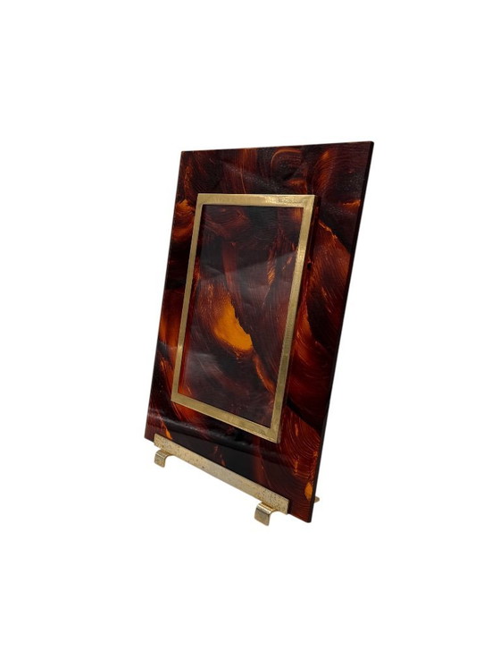 Image 1 of Bilderrahmen aus Acrylglas im Hollywood-Regency-Stil, im Stil von Gabriella Crespi, Italien, 1970er Jahre