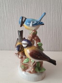 Porzellanfigur – 3 Blaumeisen – Gerold Porzellan Bayern