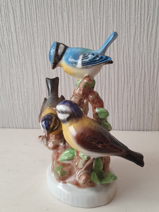 Statuetta in porcellana – 3 Cinciallegre – Gerold Porzellan Bavaria – decoratieve objecten, Porcelain (photo 2 of 13)