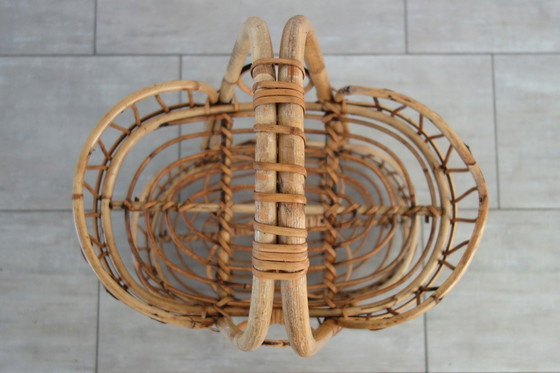 Image 1 of Rotan barwagen uit de jaren 60