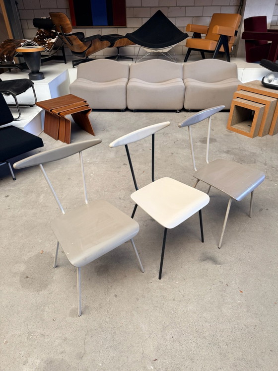 Auping Dressboy chair, Wim Rietveld (stock: 3), Chairs and lounge chairs, Metal, Wood, Black (photo 8 of 15)