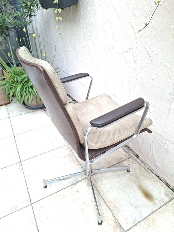 Image 1 of Vintage chrome office chair