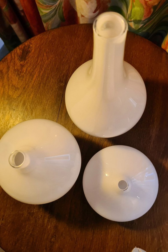 Image 1 of 3x Johanna Jelinek ontwerp Älmhult Zweden, set glazen vazen in Salong-stijl