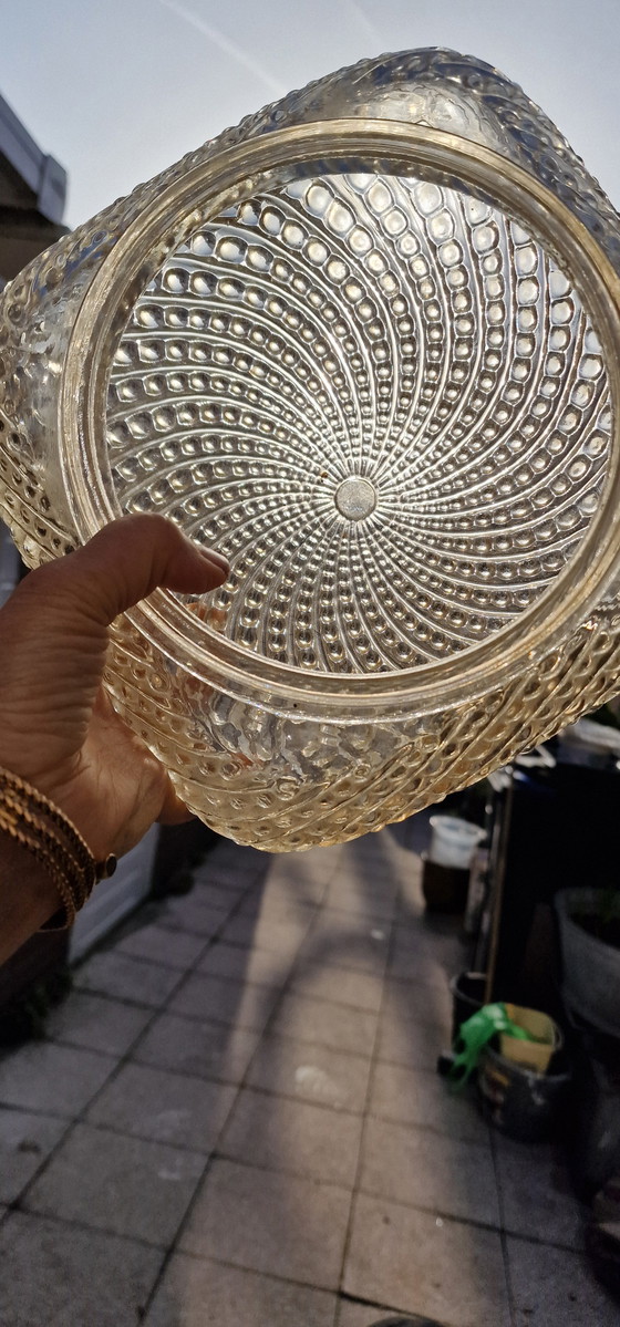 Image 1 of Vintage glass ceiling lamp