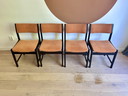 Vintage Wenge Wood Danish Design Dining Chairs 4 Pieces
