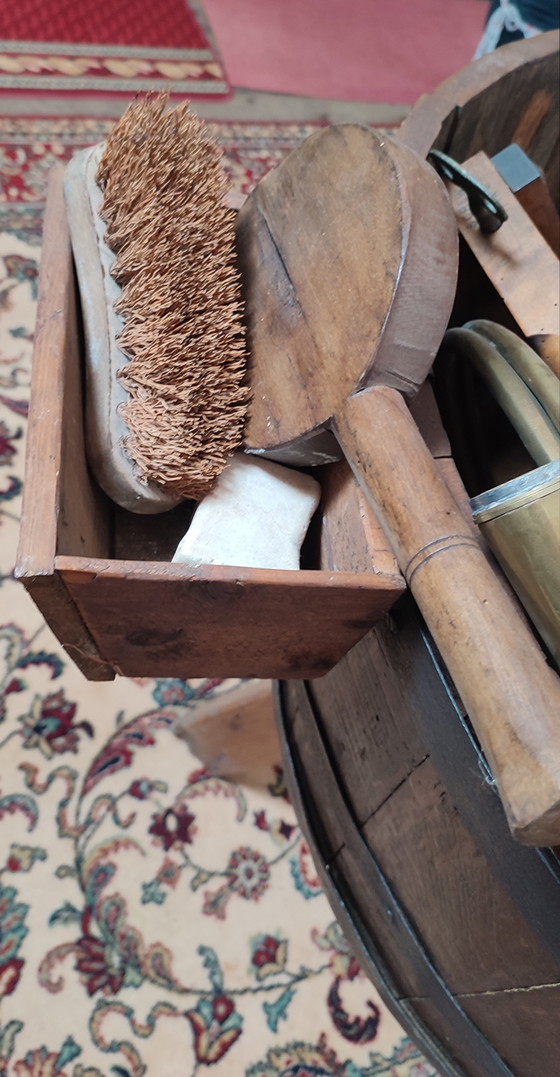 Bañera de madera antigua y juego completo de lavandería. – Cuvier ancien en bois et son ensemble de buanderie (photo 8 of 15)