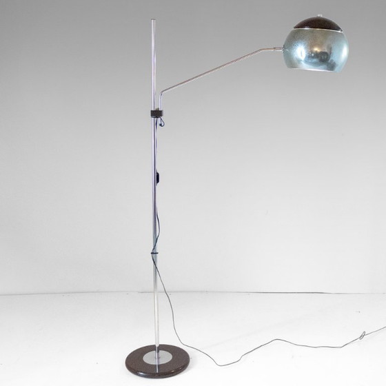 Image 1 of 1x Vintage Floor Lamp, Chromed and Metal Structure, Italy 1960s