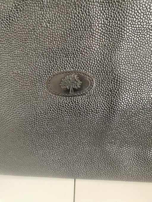 Nieuwe Mulberry compagny pochette inglese nera 37 cm razza+26 cm hoog