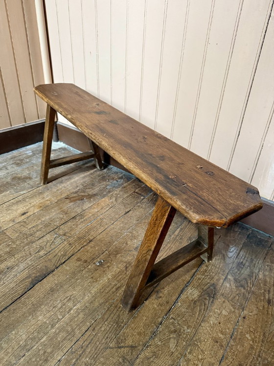 Image 1 of antique wooden bench