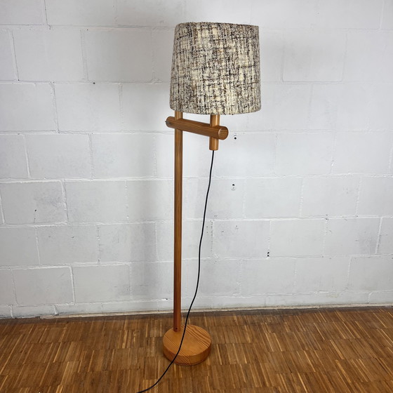 Image 1 of Vintage Floor Lamp in Pine Wood, Jaren 60