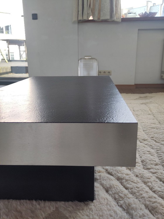 Image 1 of Stoere Salontafel Hout en Roestvrij staal