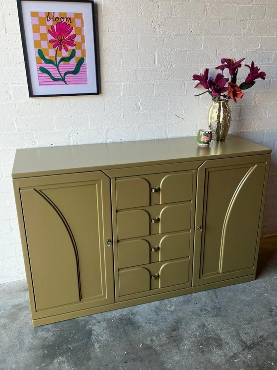 Image 1 of Buffet postmoderne des années 1970 aux lignes Art déco (restylé)