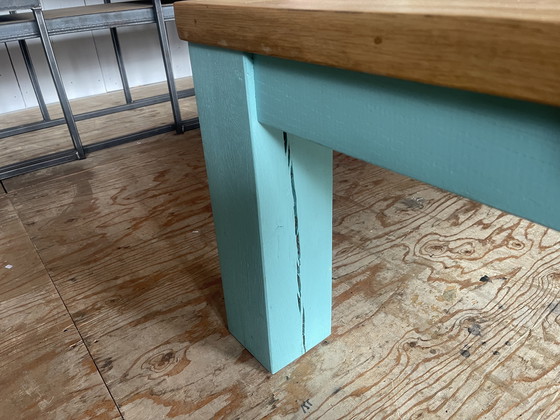 Image 1 of Oak mosaic coffee table