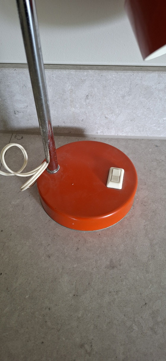 Vintage Massive Desk Lamp 1970s – Orange Space Age – Table lamps, Metal (photo 5 of 10)