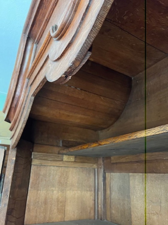 Antique Oak Hanging/Shelving Wardrobe – Wood (photo 5 of 7)