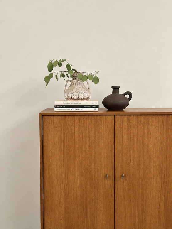 Mid-Century Teak Highboard, 1960er, Holz, Mid Century Modern (Foto 3 von 7)