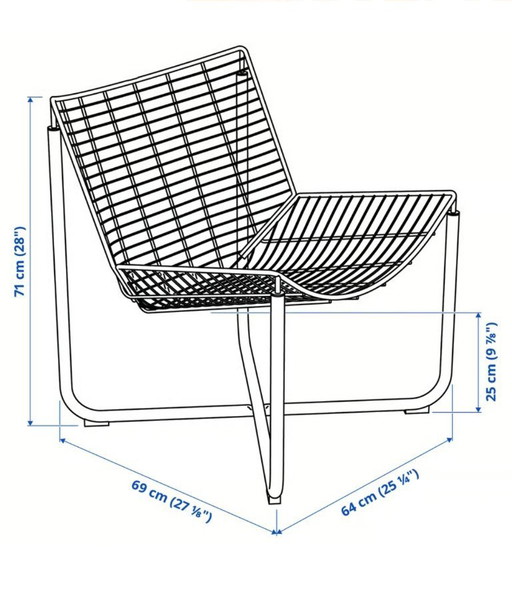 Ikea SKÅLBODA siège baquet design vintage.