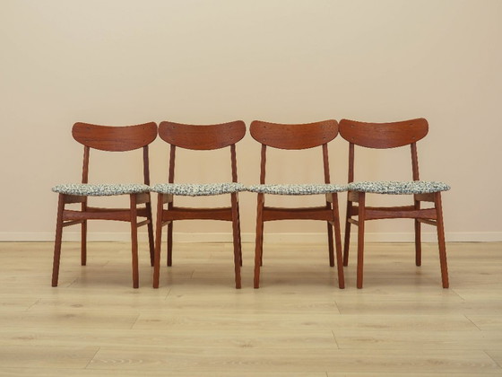 Image 1 of Set of four teak chairs, Danish design, 1970s, made in Denmark