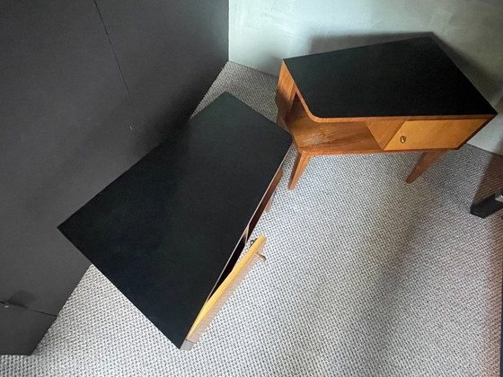 Image 1 of Paar vintage (nacht)kastjes — jaren '50, Belgisch vakmanschap