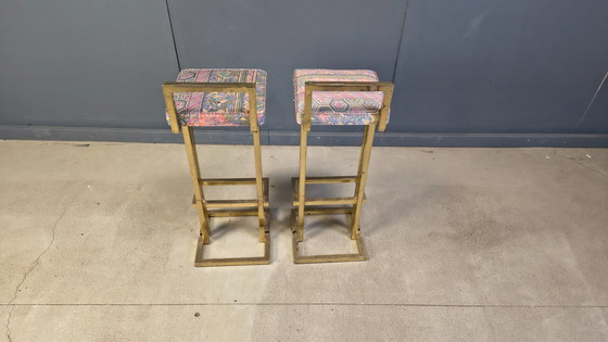Image 1 of Belgochrom bar stools, set of 2, 1970s
