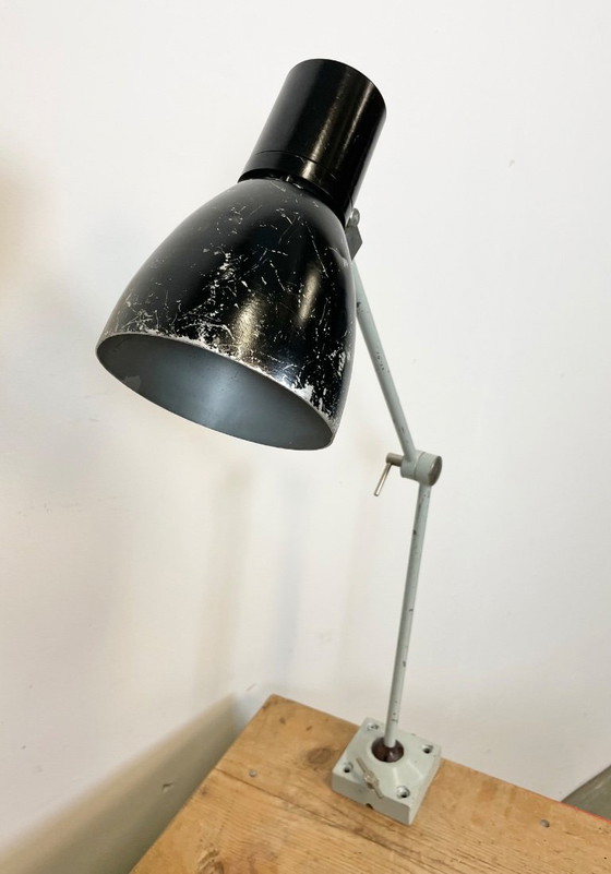 Image 1 of Lampada da tavolo industriale nera di Elektrosvit, anni '70