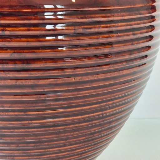 Bedeutende französische Vintage-Vase, 1960, Saint-Clement Keramik 9055, Durchmesser 30 cm