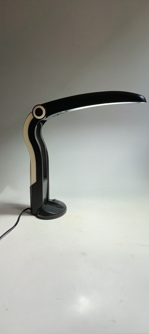 Vintage-Tukanlampe von H. T. Huang für Lenoir in Schwarz-Weiß.