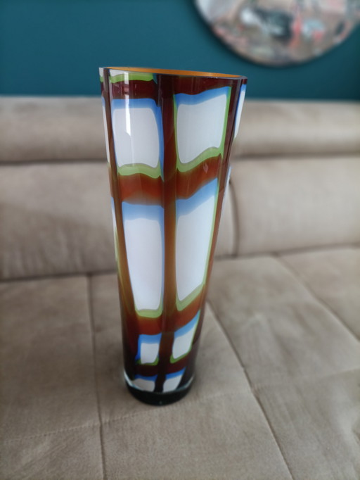 Böhmisches geblasenes Glas Vase €45