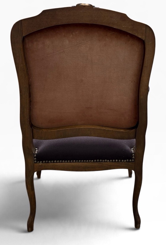Sillón francés restaurado – Sillones, Textil, Terciopelo (photo 8 of 8)