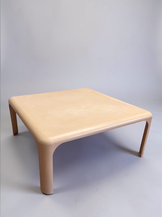 Image 1 of Tavolino da caffè Artemide Giano anni '70 – Design italiano Space Age in ABS – 70×70 cm – Firmato