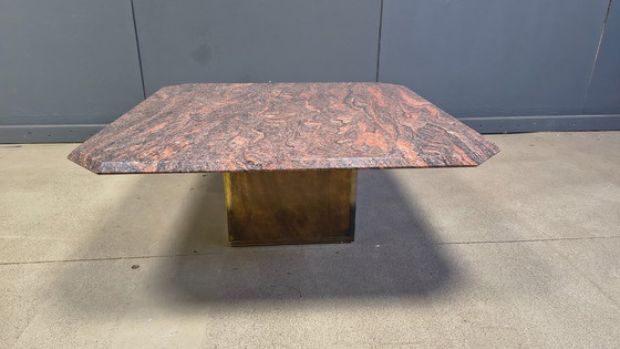 Image 1 of Grote vintage granieten salontafel van Belgochrom, jaren 80.
