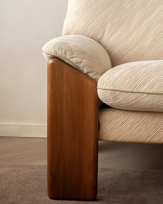 Sapporo Two-Seater Sofa by Mario Marenco for Mobil Girgi, 1970s – 2 seaters, Textile, Wood (photo 10 of 21)