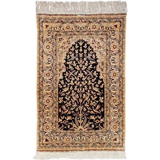 Tapis Hereke Ancien en Soie Signé | Tapis Turc Noué Main | Collection | 117×79 cm – vloerkleden en tapijten (photo 2 of 11)