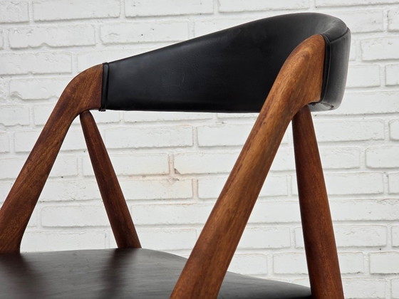 1960s, Danish Design by Kai Kristensen, Set of 4 Armchairs, Leather, Teak – Dining chairs (photo 16 of 18)