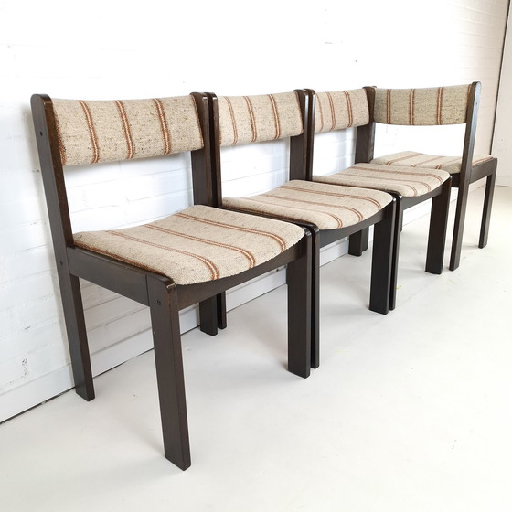 Image 1 of 4x vintage 70s Brutalist dining chairs
