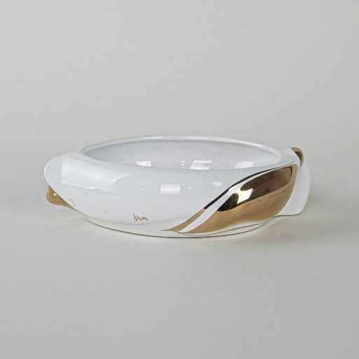 Plato de porcelana, diseño italiano, años 70, producción: Italia