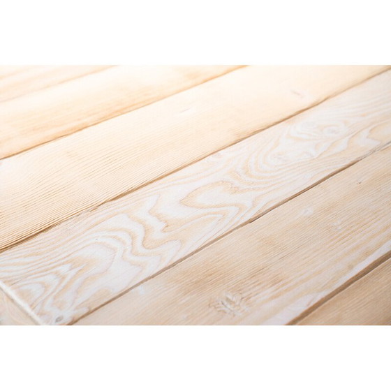 Image 1 of Vintage brushed spruce table by Maxvintage sas