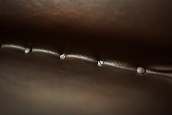 Image 1 of Divano da salotto a 2 posti con struttura in acciaio marrone, vintage metà secolo, Germania moderna, anni '70