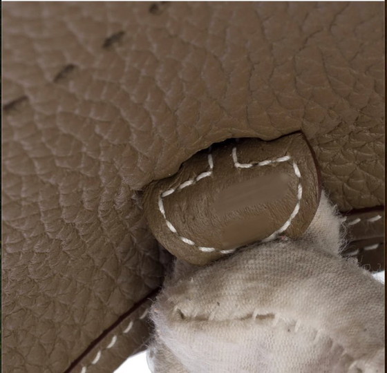 Image 1 of Sac HERMES Mini Evelyne en Cuir Étoupe - 103241