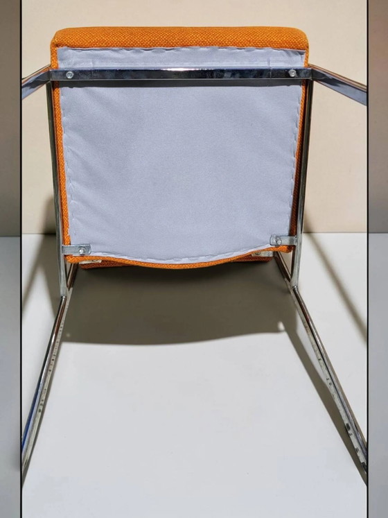Sedia design vintage, struttura tubolare cromata, anni '60-'70. – Sedie da pranzo, Metal, Scandinavian (photo 8 of 9)